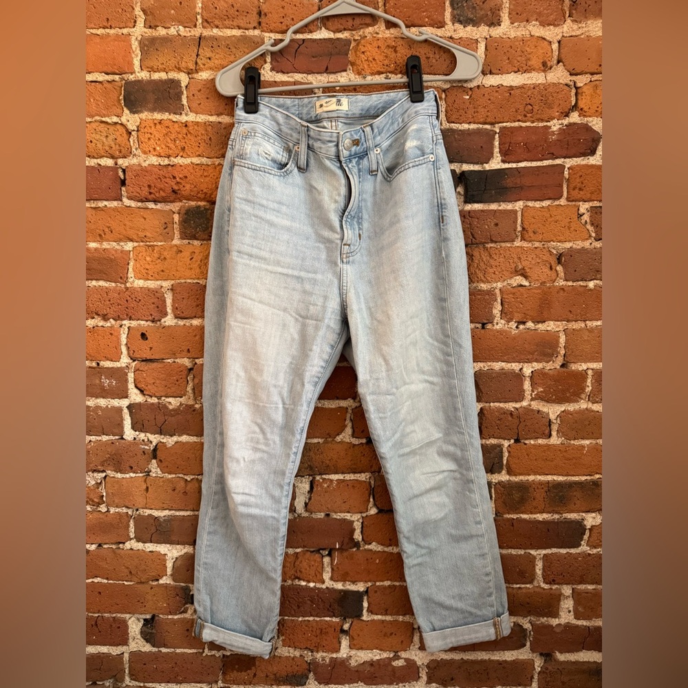 Madewell Light Blue High-Rise Straight Leg Jeans